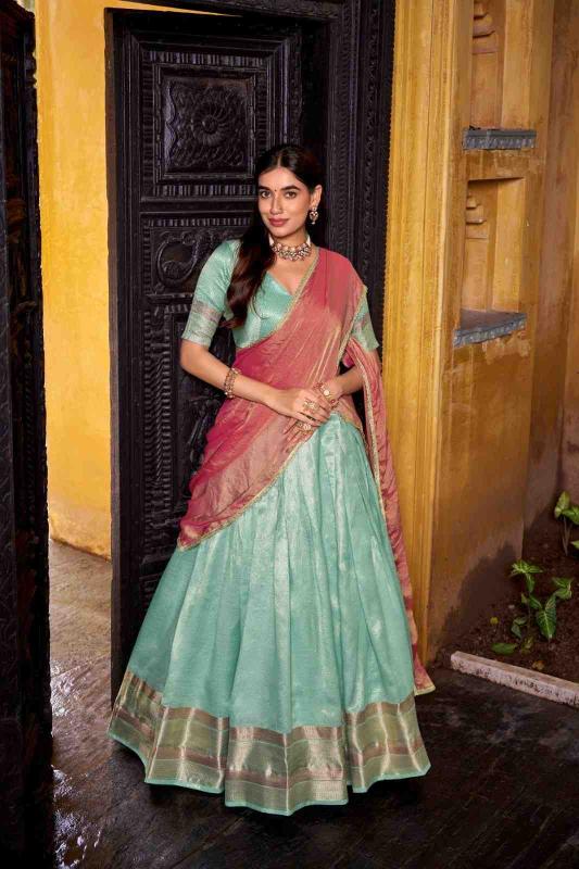 Taraa L 2025 Dupion Silk Zari Affordable lehengha choli wholesalers in Hyderabad